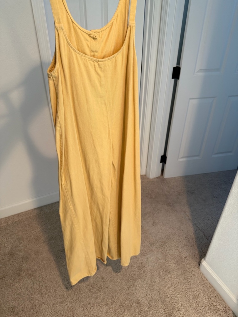 Yellow Button-Front Overalls - Picture 4 of 9